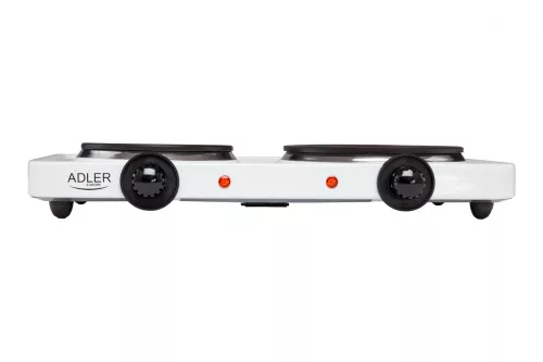 Adler AD6504 elektromos főzőlap 2 lapos, 2500 W, Fehér/Fekete