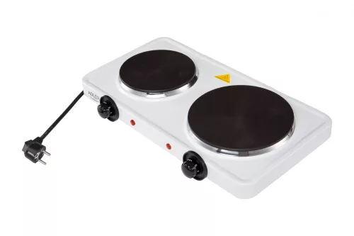Adler AD6504 elektromos főzőlap 2 lapos, 2500 W, Fehér/Fekete