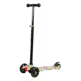   Színes, háromkerekű, összecsukható roller LED lámpákkal