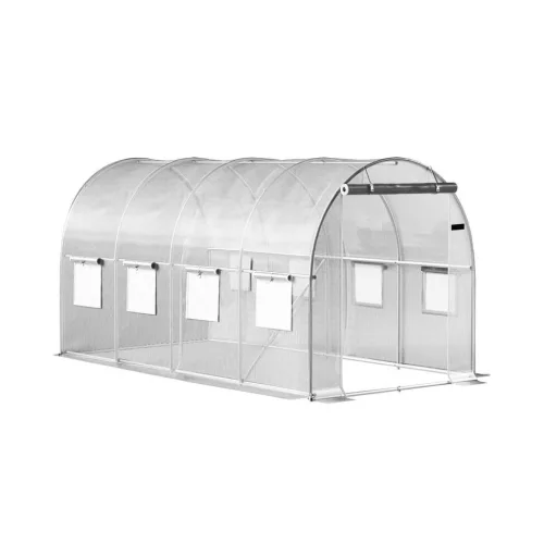 Fehér fóliás kerti alagút üvegház fólia 6x3x2m 18m2