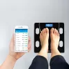 Analitikus fürdőszobamérleg okosalkalmazással, akár 180 kg-ig