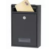 Postaláda levelekhez, újságokhoz, szórólapokhoz, kulccsal, antracit ablakkal
