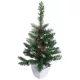 Műfenyő cserépben, hófödte fenyő, 60 cm, asztalra, dekoráció