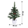 Műfenyő cserépben, hófödte fenyő, 90 cm, asztalra, dekoráció