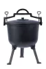 Vadászüst, öntöttvas, magyar fazék tábortűzhöz, grillhez, 10l