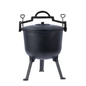   Vadászüst, öntöttvas, magyar fazék tábortűzhöz, grillhez, 10l