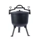 Vadászüst, öntöttvas, magyar fazék tábortűzhöz, grillhez, 10l