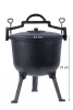 Vadászüst, öntöttvas, magyar fazék tábortűzhöz, grillhez, 10l