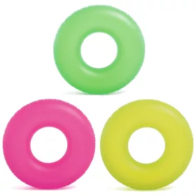   Felfújható úszógumi, félmatt neon, 91 cm átmérőjű, INTEX 59262, színkeverék
