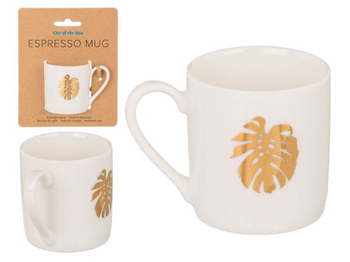 Porcelán espresso csésze - monstera