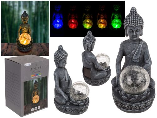 Buddha figura LED színváltó labdával