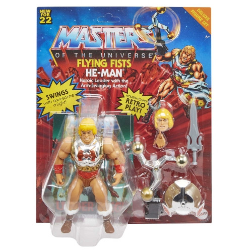 Deluxe Flying Fists He-Man figura, 14 cm