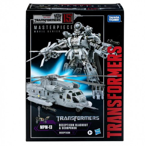 Ábra Transformers Masterpiece Movie Series Decepticon Blackout & Scorponok, 29 cm, többszínű