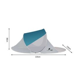 Strand sátor 220x120x90cm - türkiz - szürke