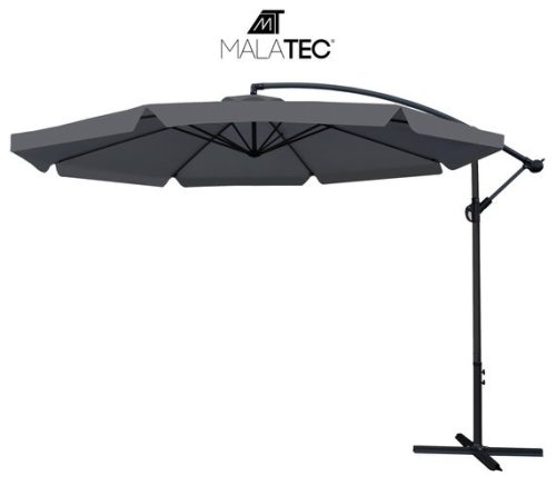 Kerti esernyő 3 m-es rúdon - sötétszürke
