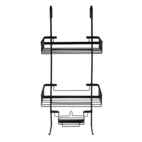 Falra akasztható zuhanypolc - fekete