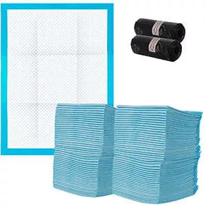Covoraș igienic pentru câini 100 bucăți absorbante de unică folosință 33 x 45 cm + 30 bucăți saci pentru excremente de câine