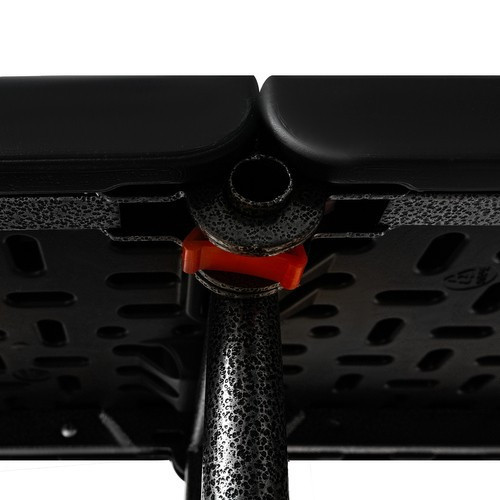 Összecsukható kerti asztal 180 cm + 2 pad - fekete