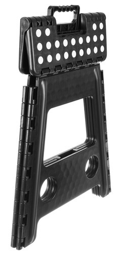 Összecsukható zsámoly fekete-fehér 39cm