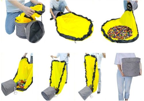 Kosár játékoknak / blokkoknak szőnyeggel Kruzzel 19556