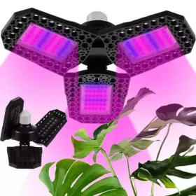   108 LED-es vörös és kék színű lámpa palánták neveléséhez, E27 lámpafoglalatba