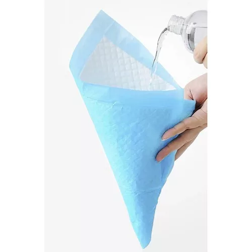 Covorase absorbante pentru catei, pisici sau alte animale, 100buc, 60x60 cm, alb/albastru
