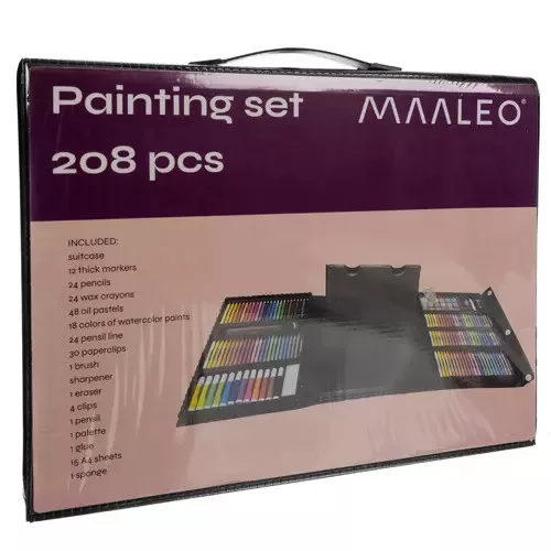 Festőkészlet bőröndben - 208 db Maaleo 21645