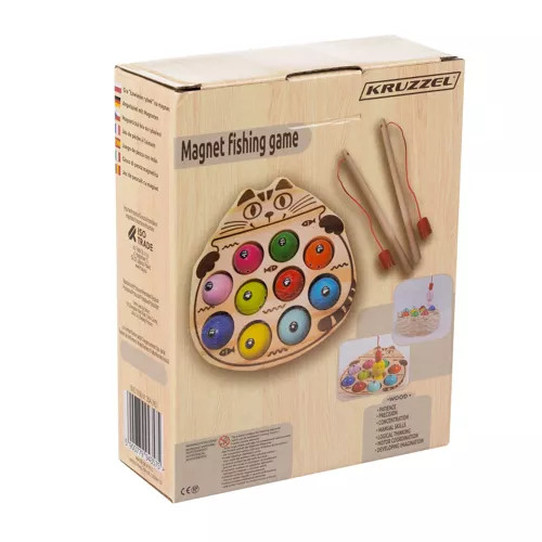 Játék, Horgász, mágneses,  tarka, 13 db