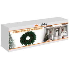   Karácsonyi dekoráció ajtókoszorú dekoratív díszdísz 60 cm vastag XXL