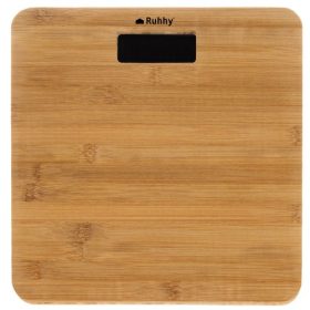 LCD fürdőszobai mérleg - fából készült