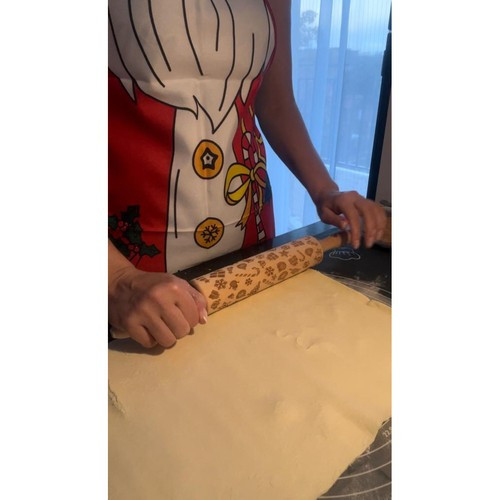 Karácsonyi kötény - Mikulás