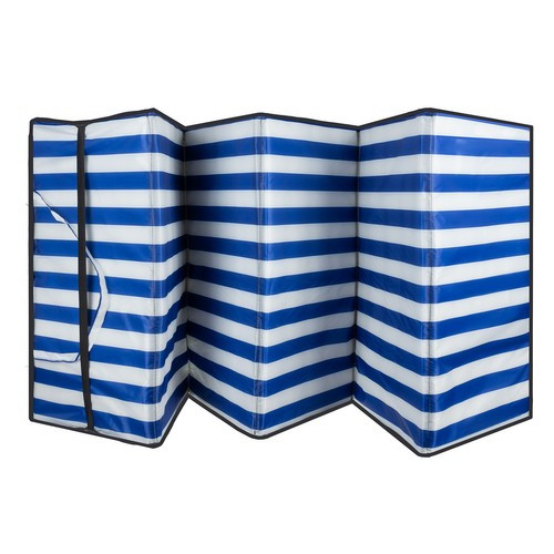 strandszőnyeg 190 x 66 x 1 cm, kék csíkos