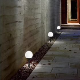 Napelemes kerti lámpa - gömb, 6 db-os készlet