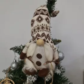 Szürke álló gnóm  LED-del