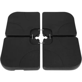   4 elemes kerti napernyőtalp, 4 x 15 liter űrtartalom, 104 x 104 x 8 cm