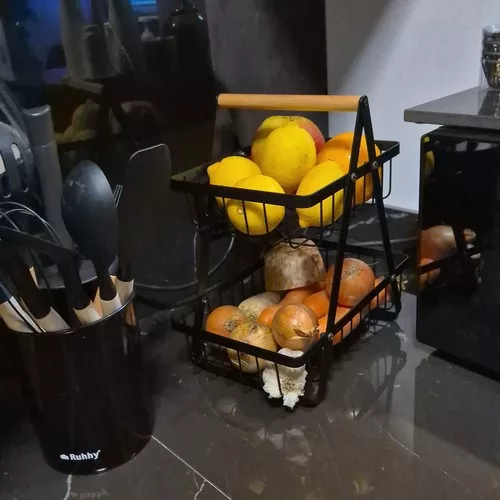 kétszintes zöldség/gyümölcs kosár