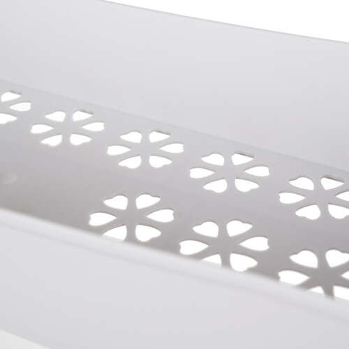 Fürdőszoba polc, kerekes szekrény, fehér