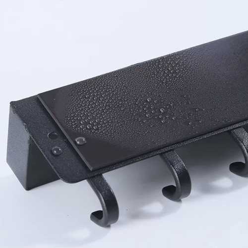 Előszoba fogas fali kulcs- és kabátakasztő mágneses polccal