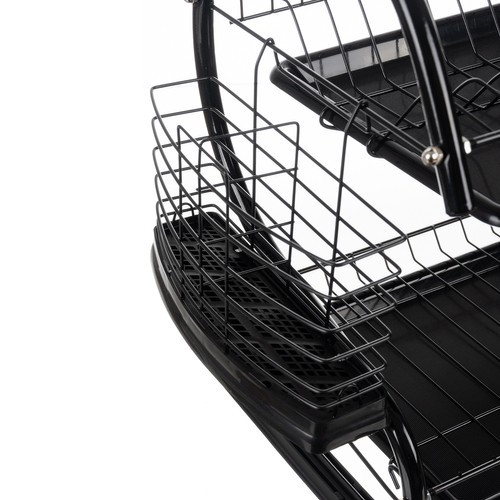 kétszintes edényszárító, fekete