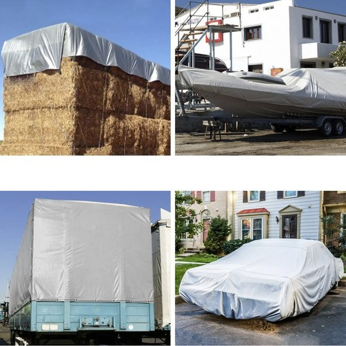 Ponyva 4x5 m, szürke