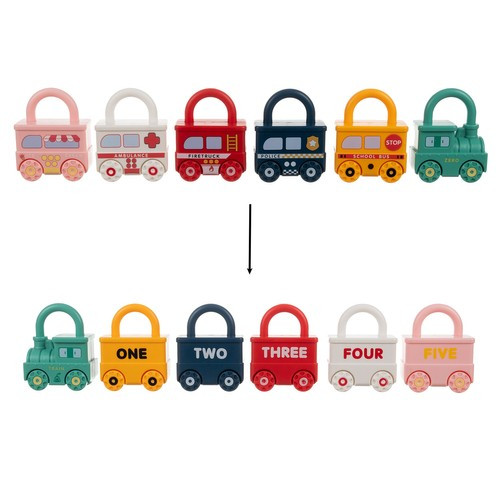 Oktató puzzle - játékautó