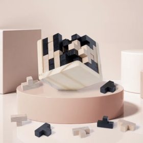 Fából készült puzzle - fejtörő