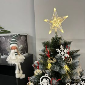 LED karácsonyfa csúcsdísz csillag