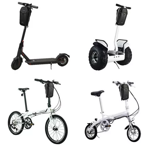 rollerre / biciklire akasztható táska, fekete, vízálló, 5 l