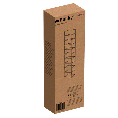 6 szintes tetszőlegesen összerakható, moduláris cipőtartó, 10 polccal