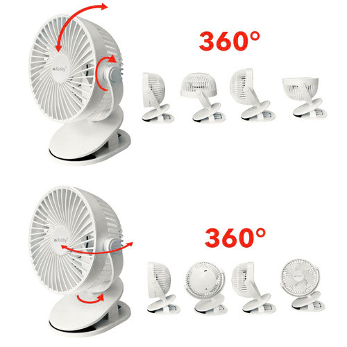 Akkus ventilátor fehér Ruhhy 25566