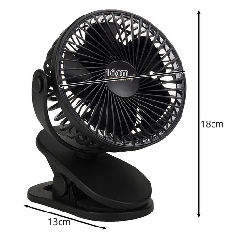 Fekete vezeték nélküli ventilátor Ruhhy 25567