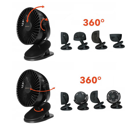 Fekete vezeték nélküli ventilátor Ruhhy 25567
