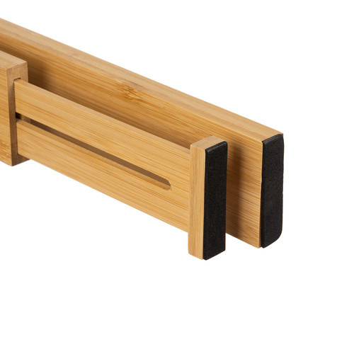 fiókrendszerező készlet, 4 db-os állítható, bambusz