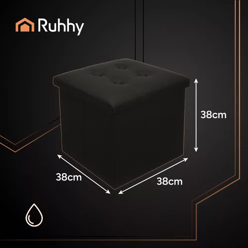 Összecsukható puff fekete színben Ruhhy 25779